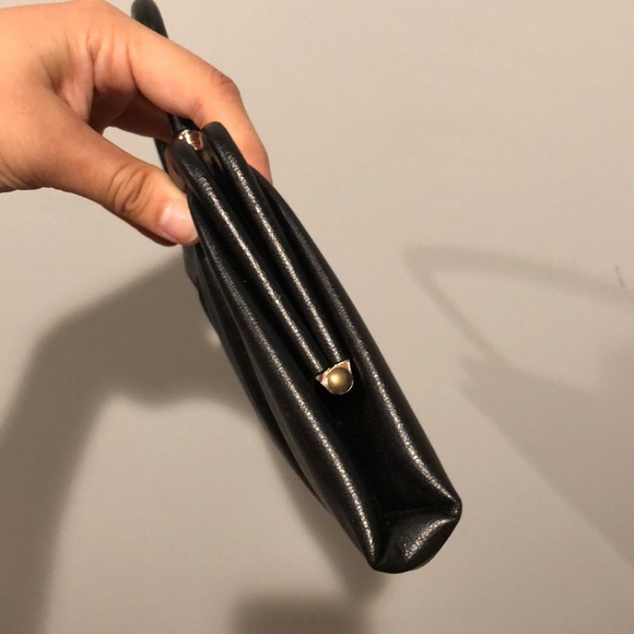 Vintage Black Leather Structured Top Handle Bag - Picture 6 of 7